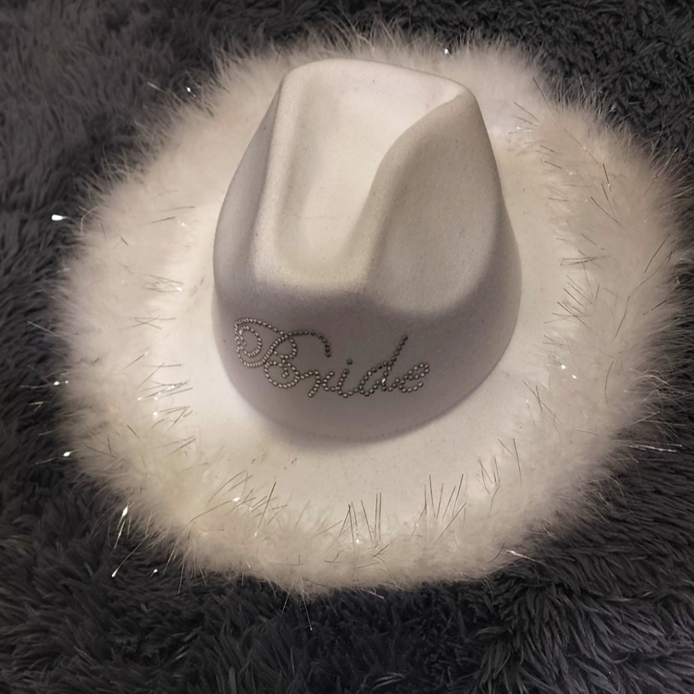 Bride cowgirl hat